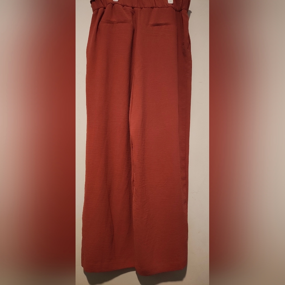 Rust Wide-Leg Pants